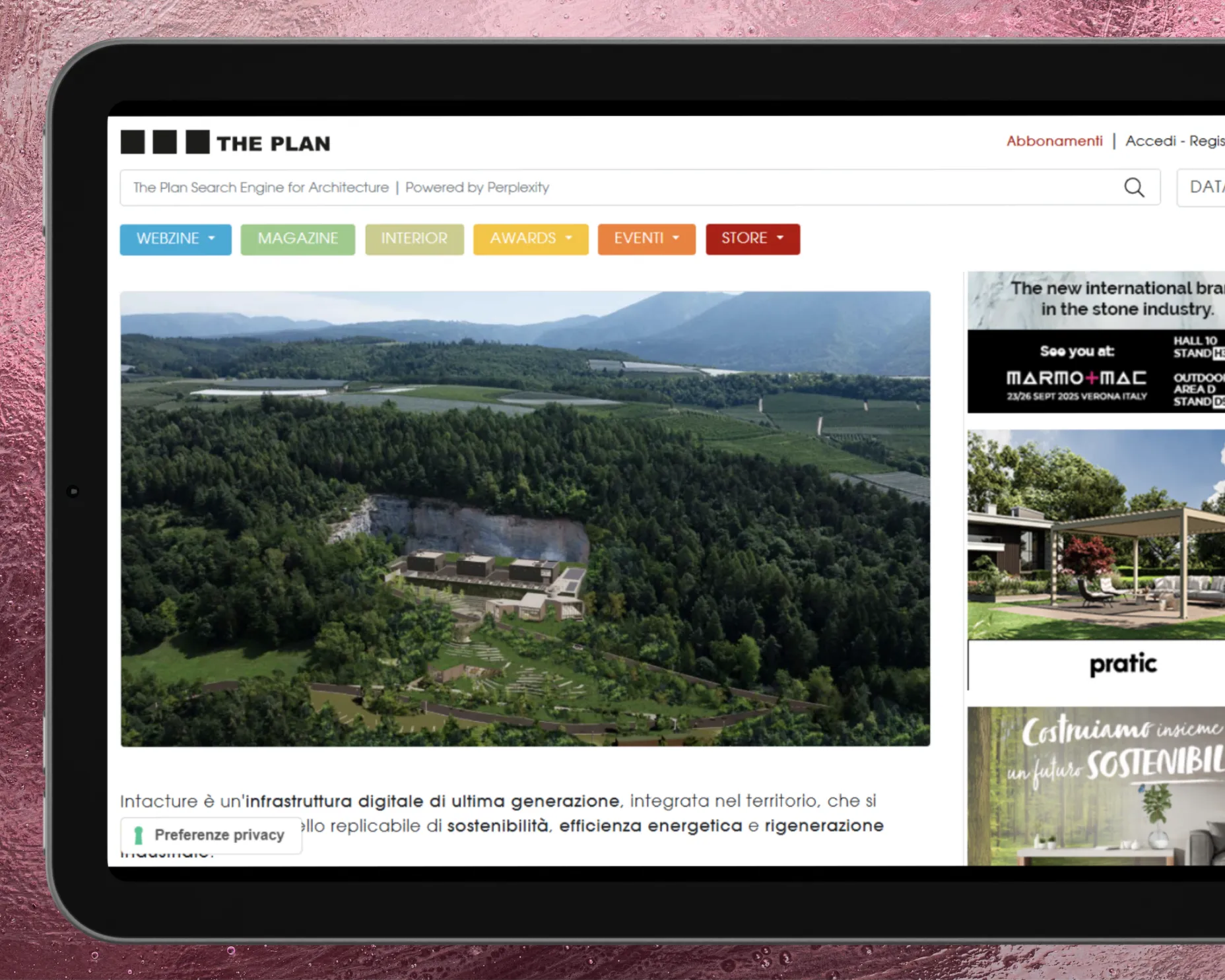 Intacture, il data center nella miniera attiva in Val di Non